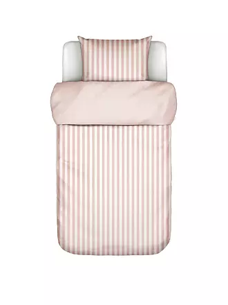 MARC O'POLO HOME | Satin Bettwäsche CLASSIC STRIPE 70x90cm/140x200cm Oatmel | rosa